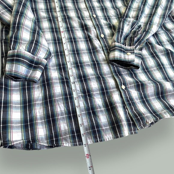 Sonoma Button Down Blue/White Plaid Shirt - Picture 6 of 14